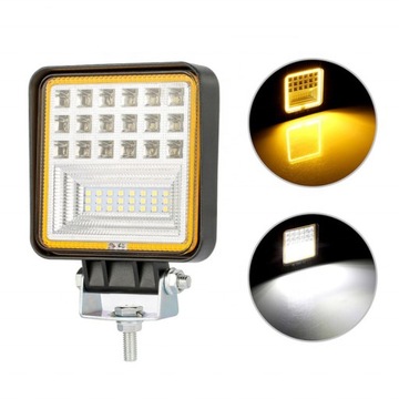 LAMPA ROBOCZA KWADRAT 42 LED 126W HALOGEN SZPERACZ 12V 24V HOMOLOG E9 +RING