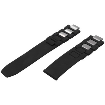 Pasek silikonowy do zegarka 20 mm Chronoscaph Autoscaph 21-czarny