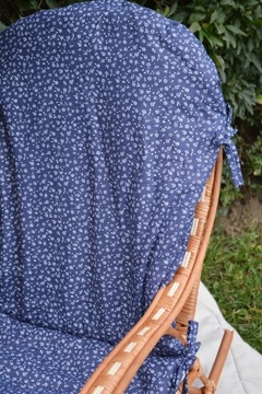 Плетеное кресло-качалка NATURAL, подушка MIX