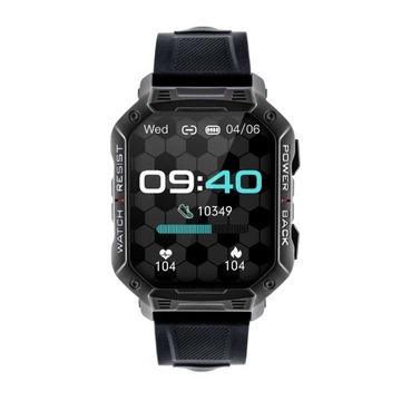 Smartwatch Ultra Czarny 105 TRYBÓW SPORT POŁĄCZENIA DZWONIENIE MENU PL
