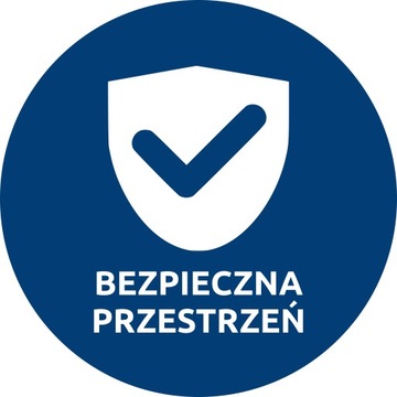 NAKLEJKA NA SZYBĘ 20 cm BEZPIECZNA PRZESTRZEŃ KOŁO