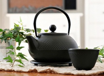 Чугунный чайник, заварник для чая, шайба + чашки + НАГРЕВАТЕЛЬ