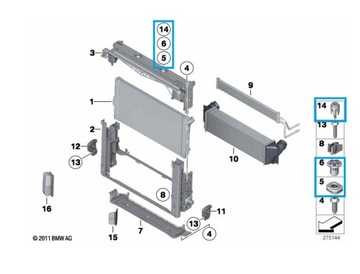 BMW OE 17117595701 ÚCHYT CHLADIČŮ
