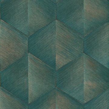 TAPETA DEKORACYJNA GEOMETRYCZNA BUTELKOWA ZIELEŃ WINYLOWA NA FLIZELINIE