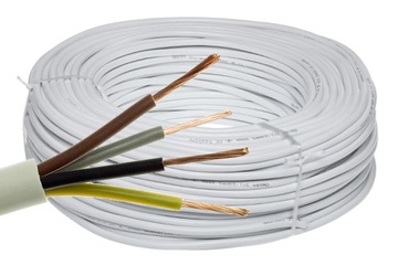Przewód okrągły linka H05VV-F 4G1,5 OWY 4x1,5mm BIAŁY -1m