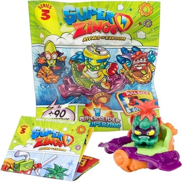 SUPER ZINGS SERIA 3 FIGURKA + POJAZD SUPERSLIDER