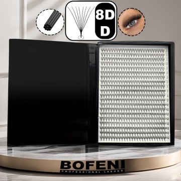 8D D 0,07 mix śro - BOFENI przedłużanie rzęs kępki