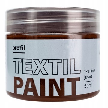 Farba do tkanin jasnych PROFIL 50ml brąz