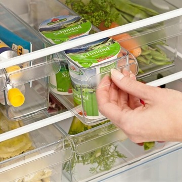 Organizery do lodówki na żywność Rotho Loft 2x1,6l