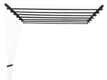SUSZARKA SUFITOWA Łazienka Balkon 7pr/180cm CZARNA