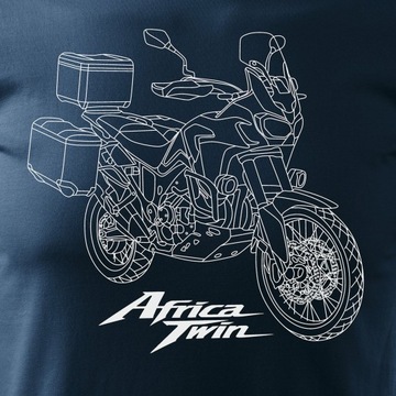 Koszulka motocyklowa Honda Africa Twin CRF1100L z motocyklem na prezent