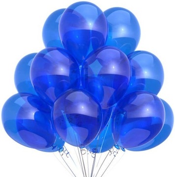 Balony crystal transparentne niebieskie 50 szt 10 cali