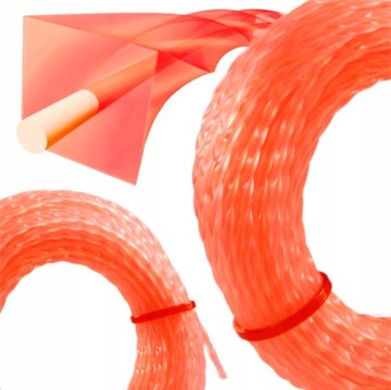 ŻYŁKA TNĄCA DO KOSY KOSIARKI KARBOWANA 2,7MM ZBROJONA Z DRUTEM 15M MOCNA BL