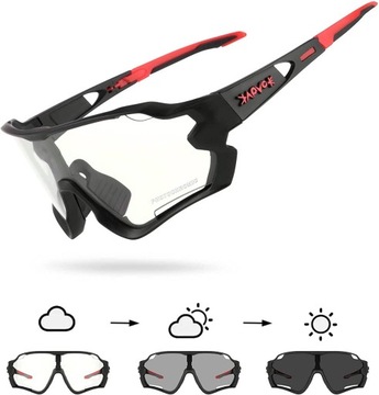 FOTOCHROMOWE OKULARY ROWEROWE SPORTOWE OKULARY MTB