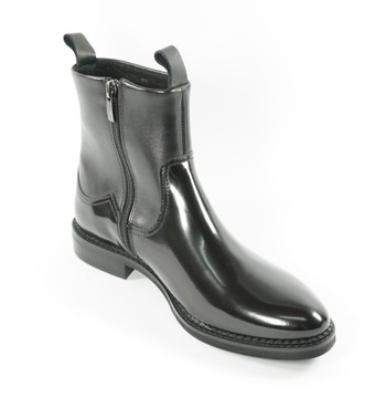 Кожаные черные ботинки челси Trio D131 из фетра R37