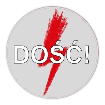 Wlepy, naklejki - zestaw. DOŚĆ 50 szt