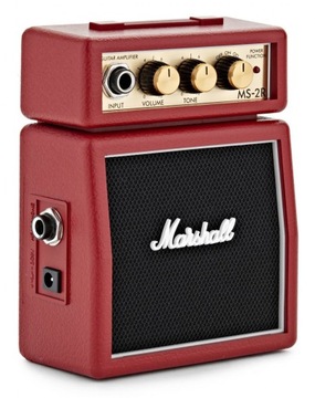 Гитарный усилитель Marshall MS-2R MicroAmp Red Mini мощностью 1 Вт
