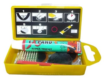 Набор патчей, ремкомплект для ремонта камер велосипеда EXPAND, 9 шт.