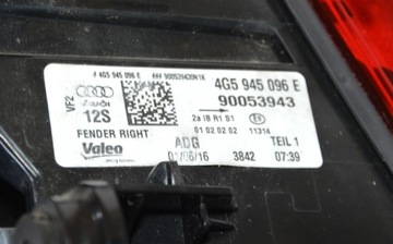 4G5945094E 4G5945096E AUDI A6 C7 FACELIFT SVĚTLA PRAVÉ ZADNÍ PRAVÝ LED