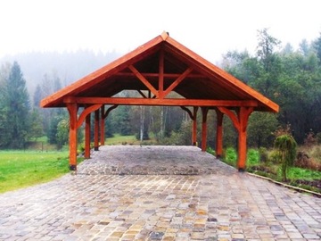 Wiata drewniana, garażowa, gospodarcza 600x900