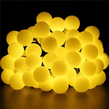 GIRLANDA LAMPKI OGRODOWE SOLARNE LED KULKI 5M