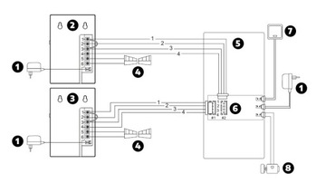 Домофон громкой связи на две семьи с 2 RFID-наушниками