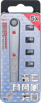 Трещотка для бит, шестигранное гнездо BGS 6,3 мм (1/4 дюйма),