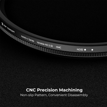 ND-фильтр серый 55 мм ND2-ND32 РЕГУЛИРУЕМЫЙ ND2-32 ФЕЙДЕР MC K&F Concept Nano C