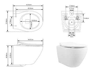 Подвесной унитаз DeerValley с баком для воды DV-1F0069-CF