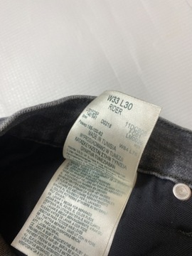 Lee RIDER Premium czarne Spodnie jeansy W 33 L 33