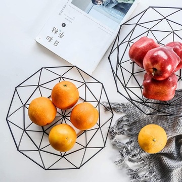 Корзина с фруктами, миска для овощей, большая металлическая миска.