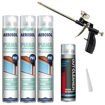 PISTOLET pianka piana niskoprężna pistoletowa montażowa 750ml CZYŚCIK