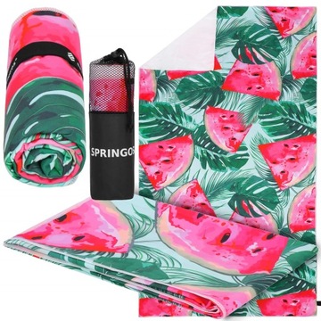 RĘCZNIK PLAŻOWY KĄPIELOWY SZYBKOSCHNĄCY DUŻY Z MIKROFIBRY 90x180cm ARBUZY