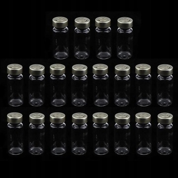 4 стеклянных герметичных флакона для рукоделия по 5 мл и 10 мл