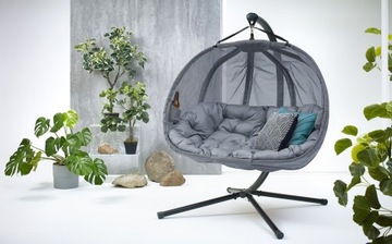 FOTEL WISZĄCY BUJANY OGRODOWY KOSZ HUŚTAWKA KOKON