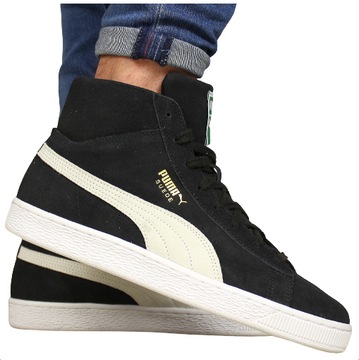 męskie buty Puma SKÓRA trampki czarne sneakersy