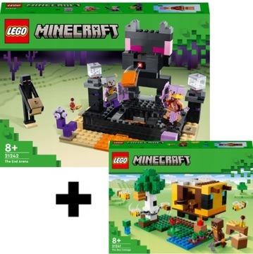 LEGO MINECRAFT ARENA ENDU ZESTAW 21242 SMOK + LEGO 21241 ZESTAW PREZENTOWY