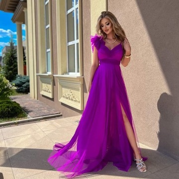 Milagros васильковое ПЛАТЬЕ ДЛИННОЕ ПЛАТЬЕ свадебное M