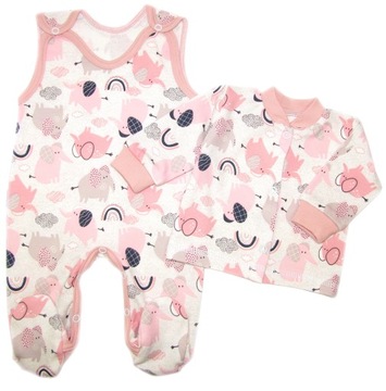 KOMPLET NIEMOWLĘCY ŚPIOCHY + KAFTANIK r.68 /77/