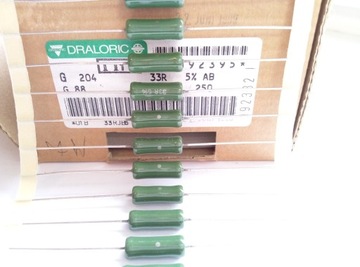 [4szt] Rezystor 33R 5% 7W G204 Draloric