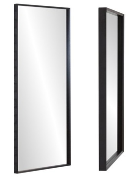 NOWOŚĆ Lustro 140x60 wąska KASETONOWA rama CZARNA