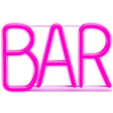 Neon LED Bar napis na ścianę szyld reklamowy różow