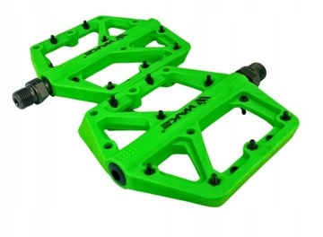 Zielone pedały platformowe rowerowe nylonowe WAKE DH Fr Enduro Dirt