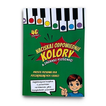 KOLOROWE NUTY NA PIANINO, KEYBOARD, DLA POCZĄTKUJĄCYCH DLA DZIECI
