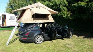 NAMIOT DACHOWY 4x4 140 Oliwkowy samochodowy reling