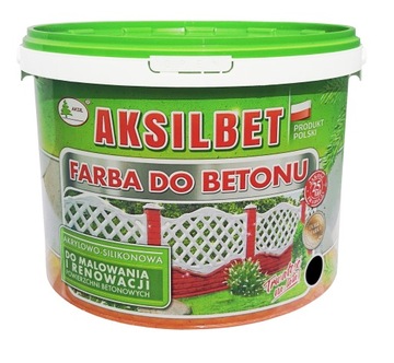 FARBA AKSILBET MATOWA DO BETONU MURU OGRODZEŃ 10L