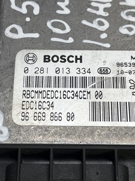 0281013334 JEDNOTKA MOTORU 1.6 HDI 80 2010 PEUGEOT 5008