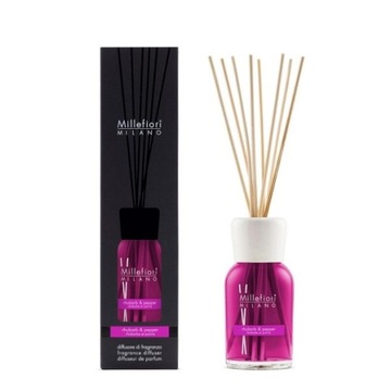 Dyfuzor Pałeczki zapachowe Millefiori Milano Rhubarb & Pepper 250 ml