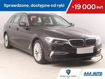 BMW Seria 5 G30-G31 Touring 520i 184KM 2018 BMW 5 520i, Serwis ASO, Automat, VAT 23%, Skóra