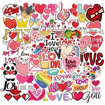НАКЛЕЙКИ ДЛЯ НОУТБУКА СТИКЕР БОМБА MIX LOVE 50 шт.